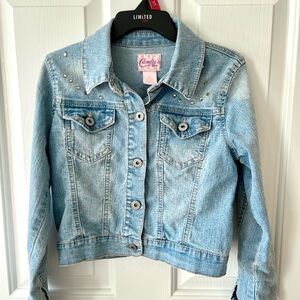 Candie's Girl Denim Jacket with Stud Accents